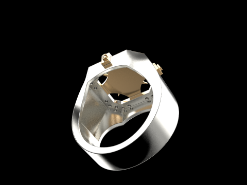 Compass signet ring model 972 3D प्रिंट मॉडल