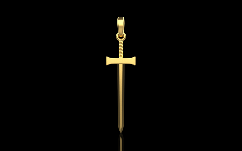 Sword pendant model 973 3D Принт Модель .c4d .max .obj .3ds .fbx .stl .blend