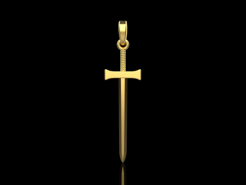 Sword pendant model 973 3D Принт Модель