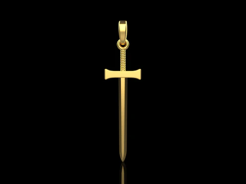 Sword pendant model 973 3D Print Model