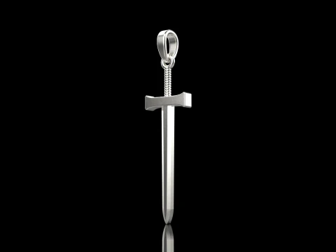 Sword pendant model 973 3D Print Model