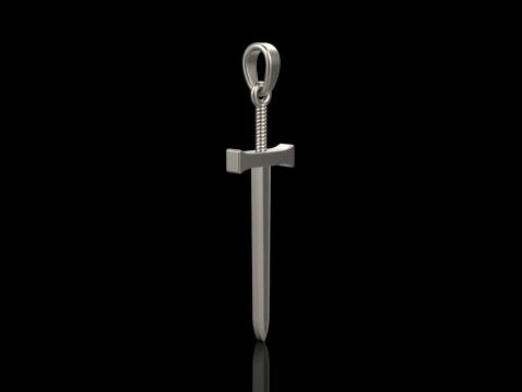 Sword pendant model 973 3D Print Model