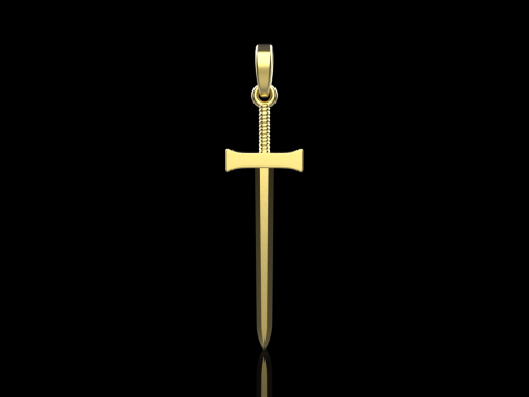 Sword pendant model 973 3D Принт Модель