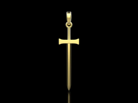 Sword pendant model 973 3D Print Model