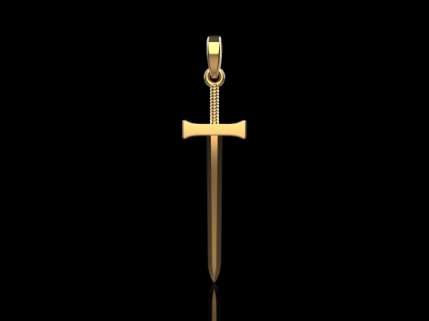 Sword pendant model 973 3D Принт Модель