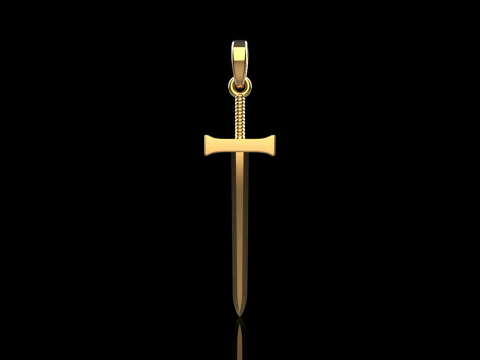 Sword pendant model 973 3D Print Model