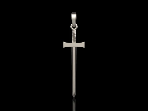 Sword pendant model 973 3D Print Model