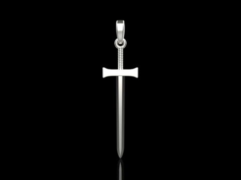 Sword pendant model 973 3D Принт Модель