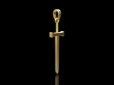 Sword pendant model 973 3D Принт Модель
