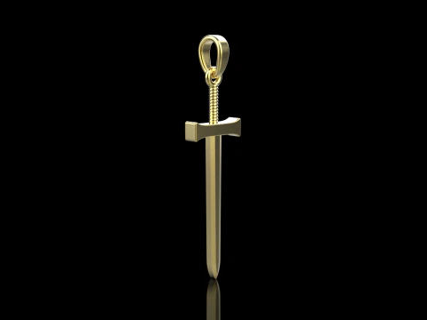 Sword pendant model 973 3D Print Model