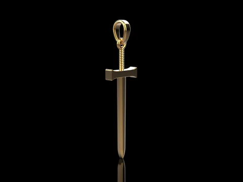 Sword pendant model 973 3D Print Model