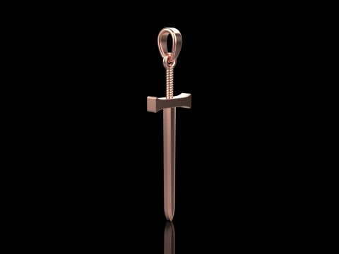 Sword pendant model 973 3D Принт Модель