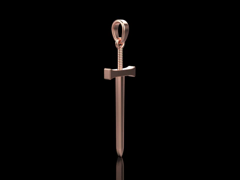 Sword pendant model 973 3D Print Model