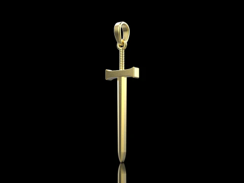 Sword pendant model 973 3D Print Model
