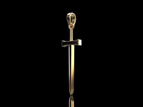 Sword pendant model 973 3D Принт Модель