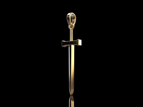 Sword pendant model 973 3D Print Model
