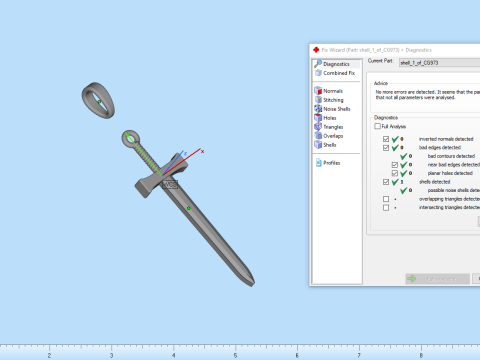 Sword pendant model 973 3D Принт Модель