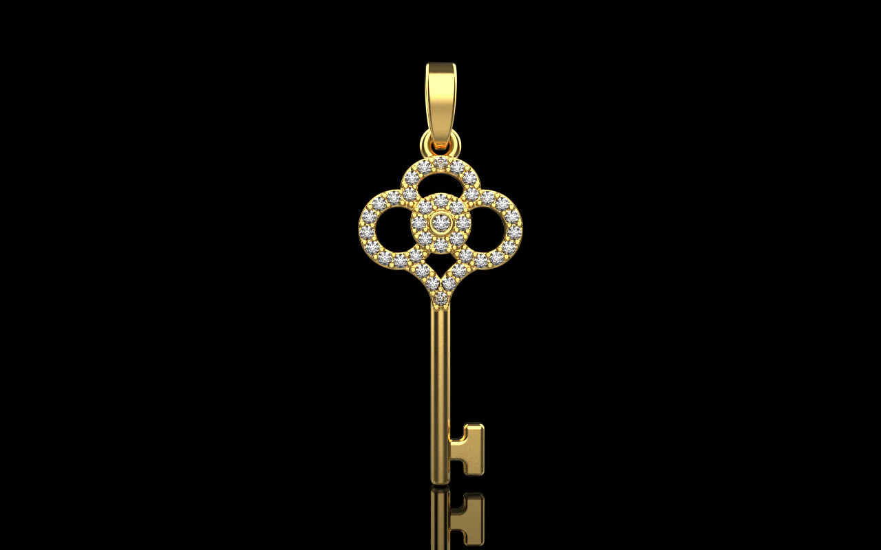 Key pendant model 974 3D Print Model .c4d .max .obj .3ds .fbx .stl .blend 