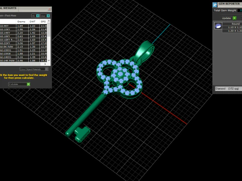 Key pendant model 974 3D Print Model