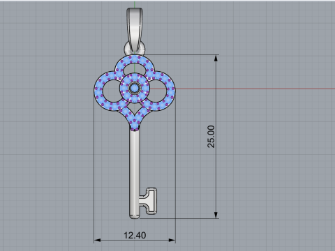 Key pendant model 974 3D 프린트 모델
