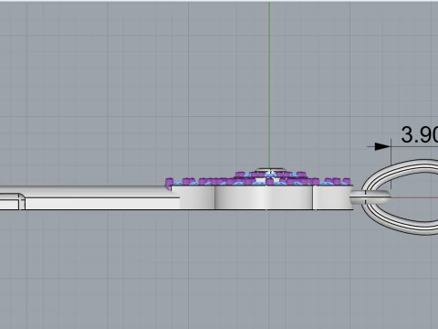 Key pendant model 974 3D Print Model