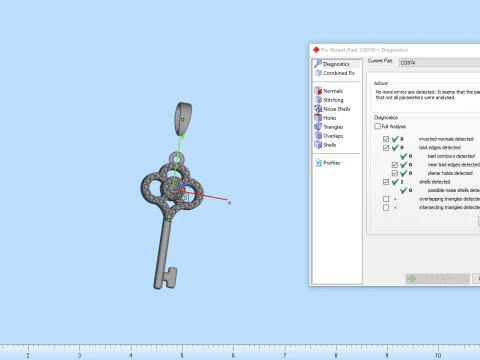 Key pendant model 974 3D Print Model