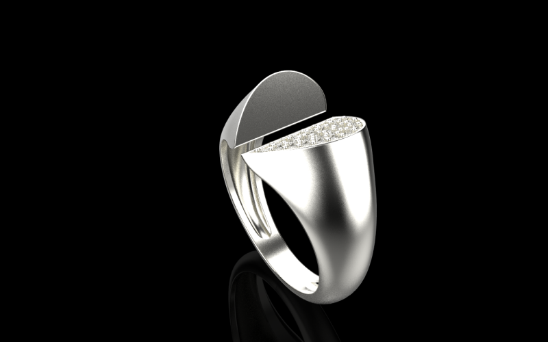 Heart signet ring model 976 Modèles 3D en vedette .c4d .max .obj .3ds .fbx .stl .blend