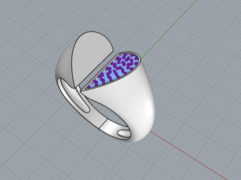 Heart signet ring model 976 Modèles 3D en vedette