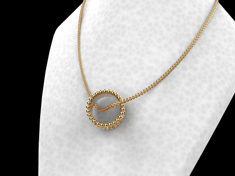 Clover necklace model 978 Modèles 3D en vedette