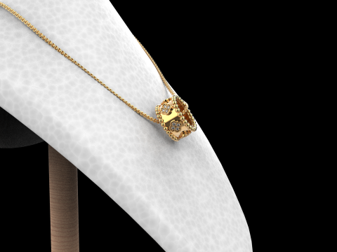 Clover necklace model 978 Modèles 3D en vedette