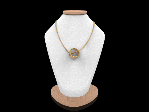 Clover necklace model 978 Modèles 3D en vedette