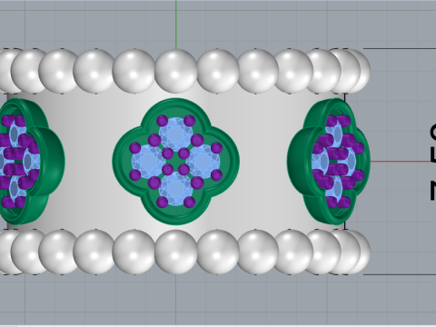 Clover necklace model 978 Modèles 3D en vedette