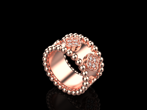 Clover necklace model 978 Modèles 3D en vedette