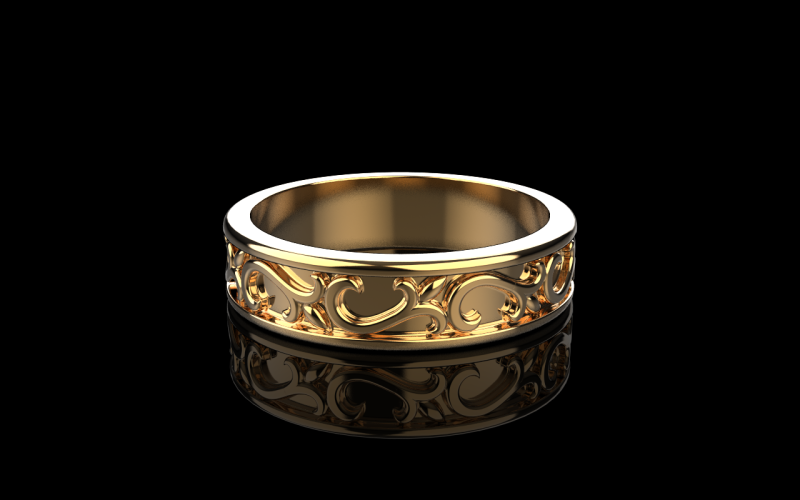 Ornament ring model 968 3D 프린트 모델 .c4d .max .obj .3ds .fbx .stl .blend