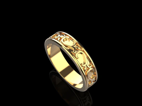 Ornament ring model 968 3D Print Model