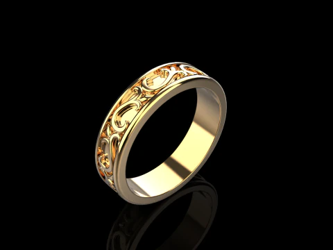 Ornament ring model 968 3D Print Model