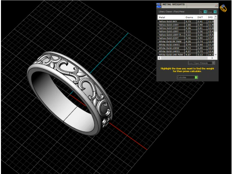 Ornament ring model 968 3D Print Model