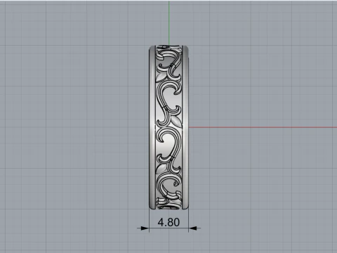 Ornament ring model 968 3D Print Model