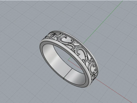 Ornament ring model 968 3D Print Model