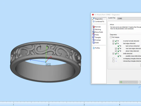 Ornament ring model 968 3D Print Model