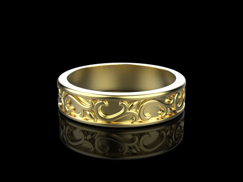 Ornament ring model 968 3D Print Model