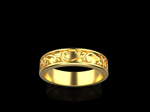 Ornament ring model 968 3D Print Model