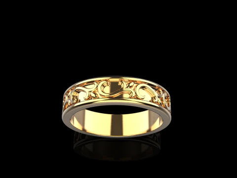 Ornament ring model 968 3D Print Model