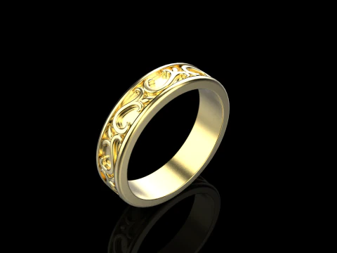 Ornament ring model 968 3D Print Model