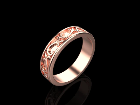 Ornament ring model 968 3D Print Model