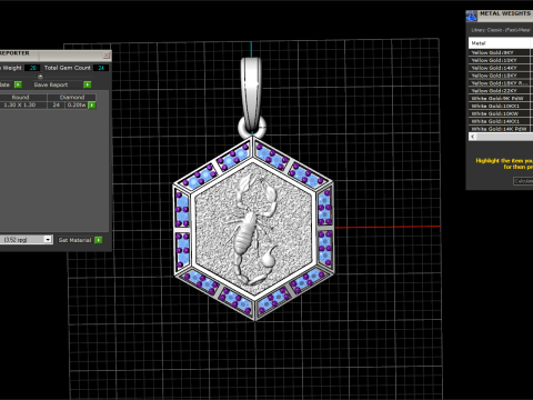 Zodiac sign scorpion pendant model 967 3D Принт Модель