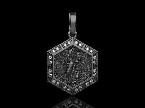 Zodiac sign scorpion pendant model 967 3D Принт Модель