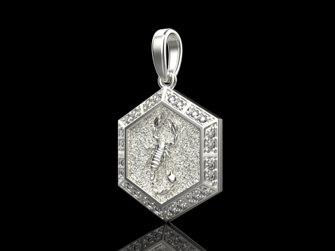 Zodiac sign scorpion pendant model 967 3D Принт Модель