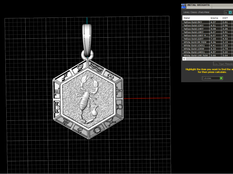 Zodiac sign scorpion pendant model 966 3D Принт Модель