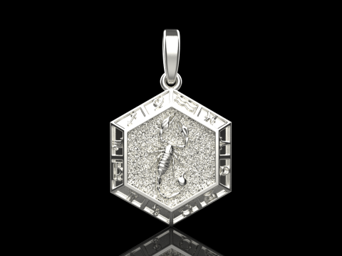 Zodiac sign scorpion pendant model 966 3D Принт Модель